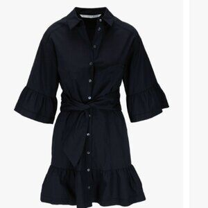 Veronica Beard Black Luriane Cotton Dress